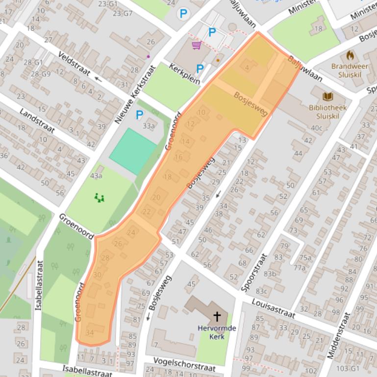 Kaart van postcodegebied 4541ET.