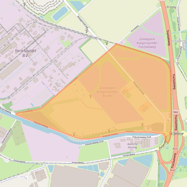 Kaart van postcodegebied 4541HT.