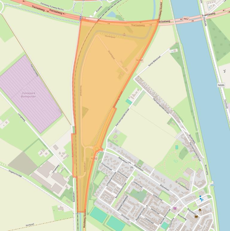 Kaart van postcodegebied 4541PJ.