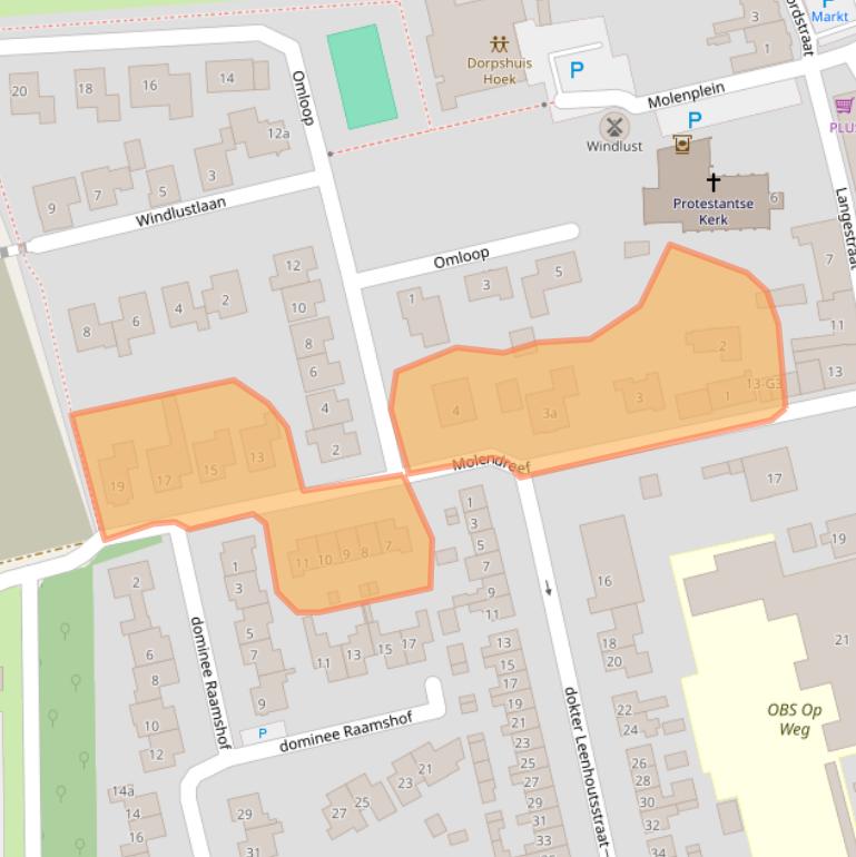 Kaart van postcodegebied 4542AA.