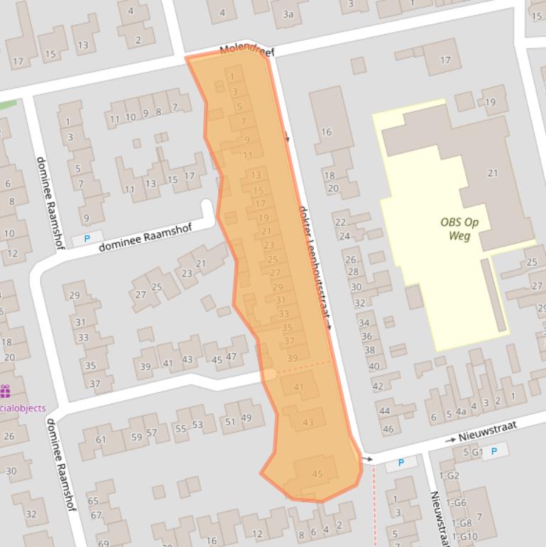 Kaart van postcodegebied 4542AB.