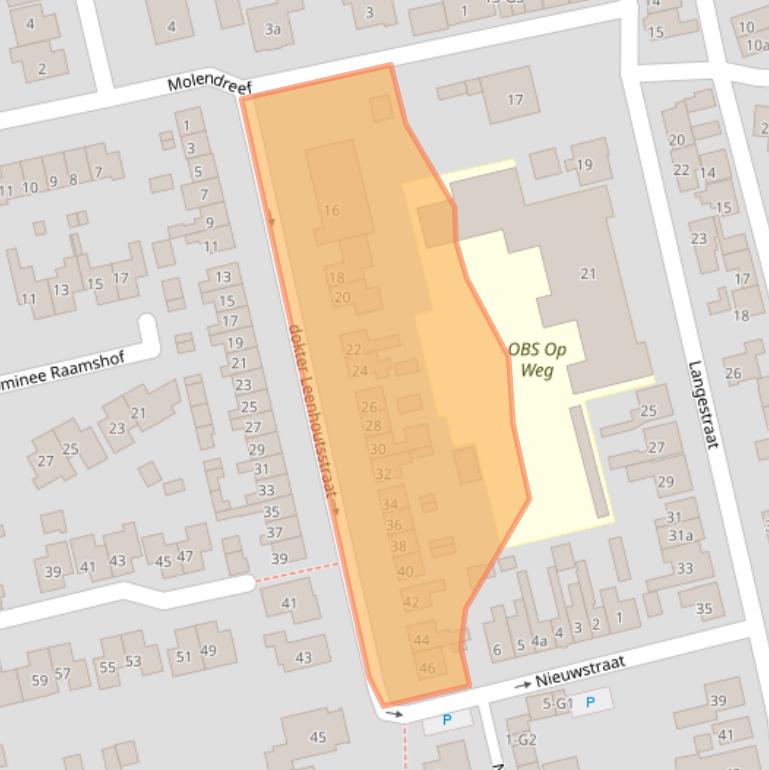 Kaart van postcodegebied 4542AC.