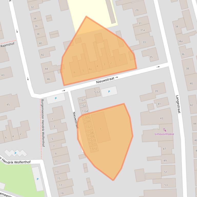 Kaart van postcodegebied 4542AD.