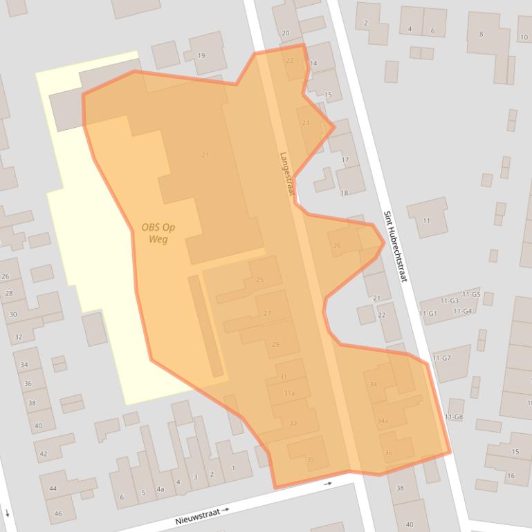Kaart van postcodegebied 4542AG.