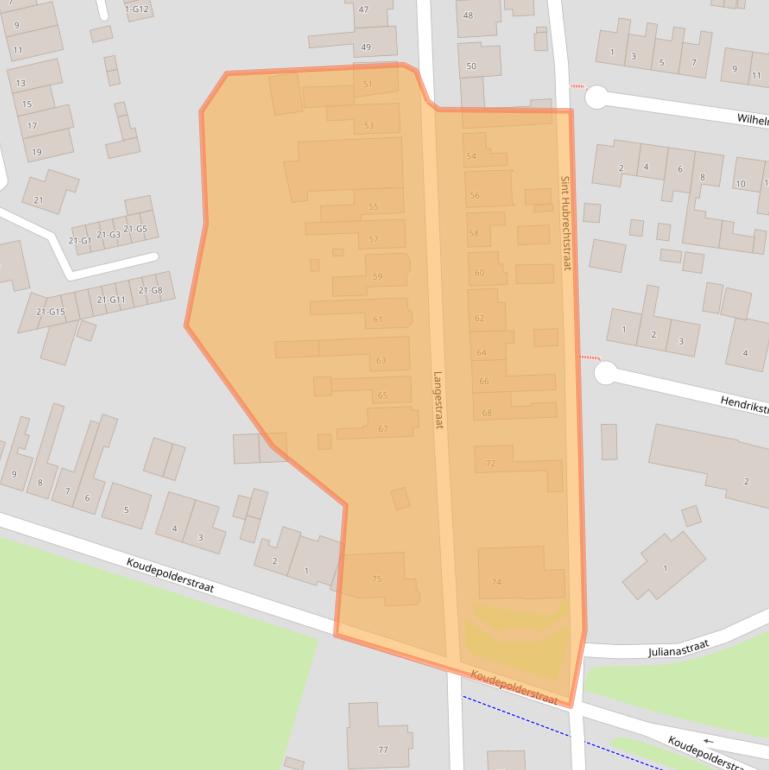 Kaart van postcodegebied 4542AJ.