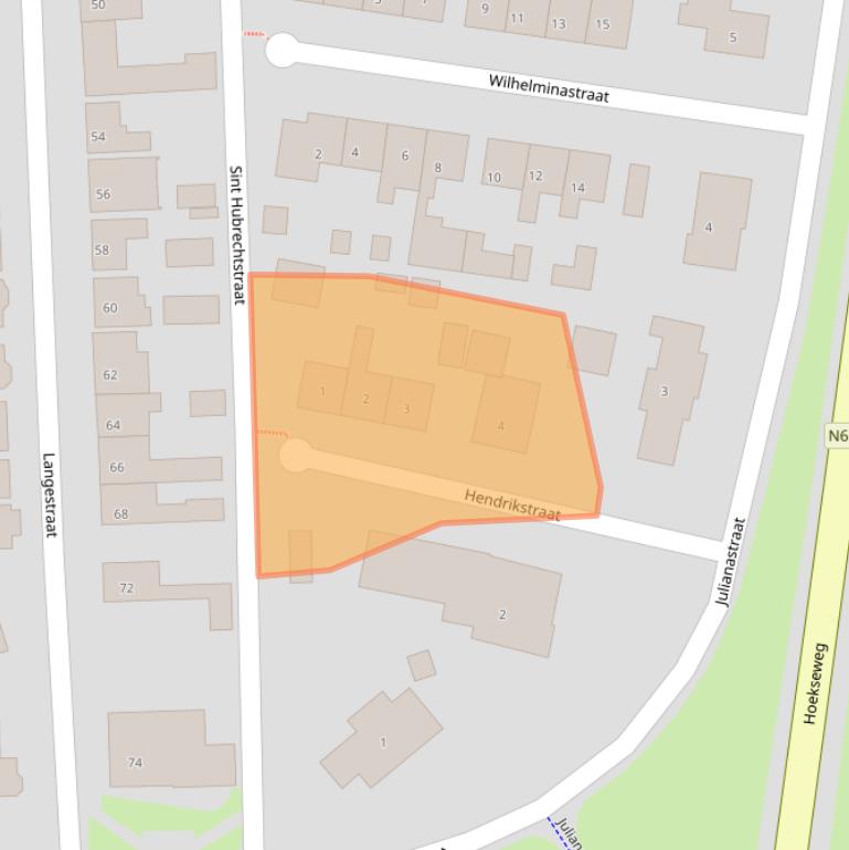 Kaart van postcodegebied 4542AP.