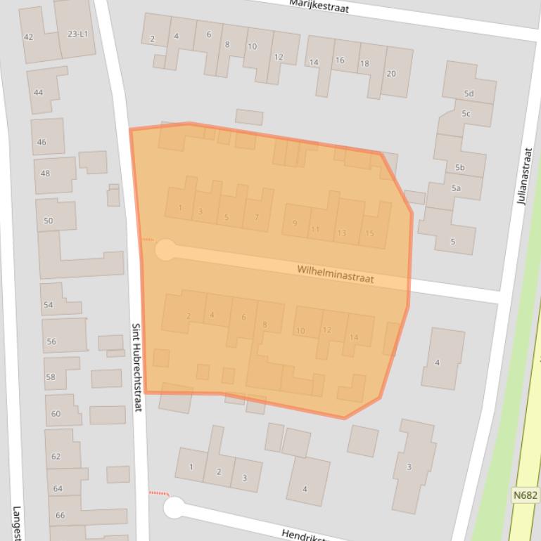 Kaart van postcodegebied 4542AR.