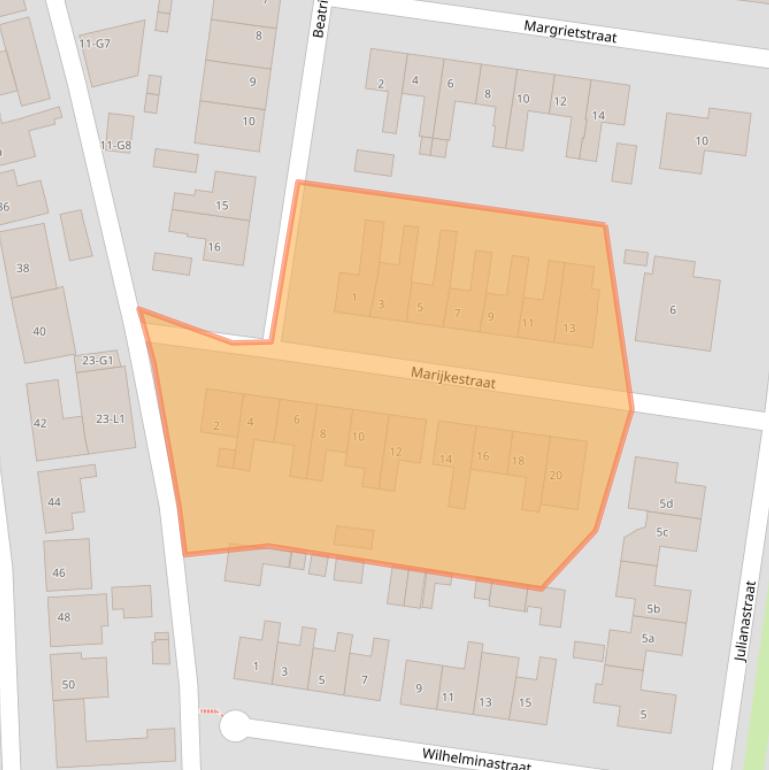 Kaart van postcodegebied 4542AS.