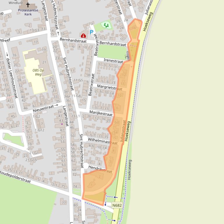 Kaart van postcodegebied 4542BA.