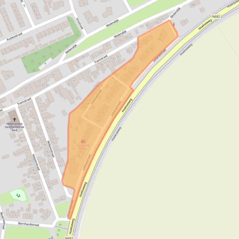 Kaart van postcodegebied 4542BB.