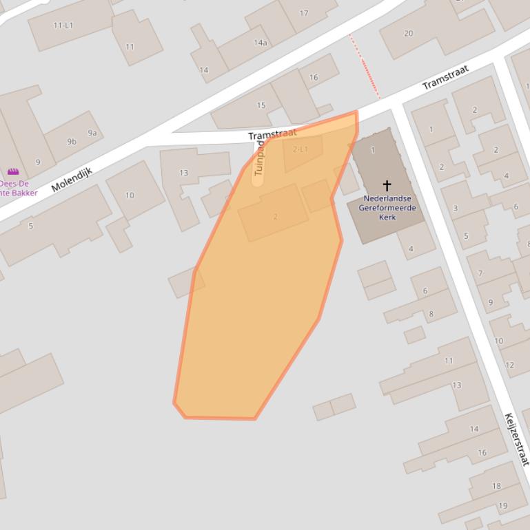 Kaart van postcodegebied 4542BG.