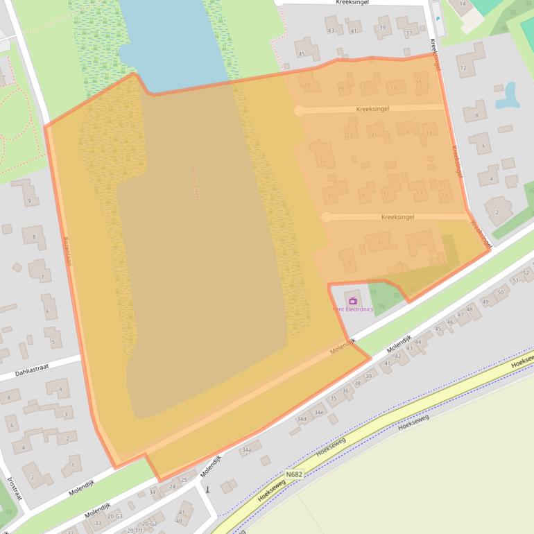 Kaart van postcodegebied 4542BM.