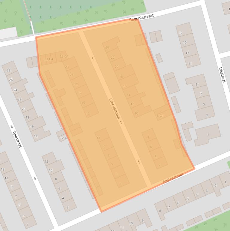 Kaart van postcodegebied 4542BX.