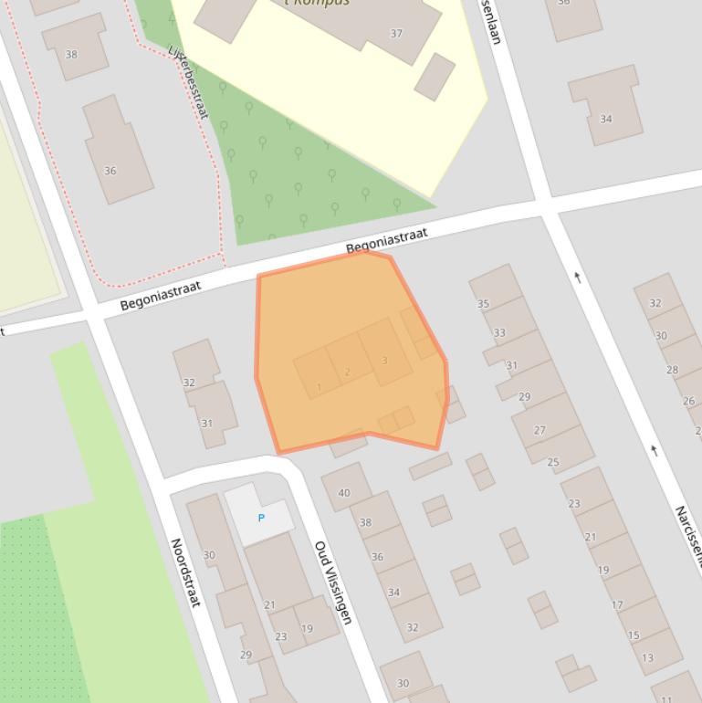 Kaart van postcodegebied 4542BZ.