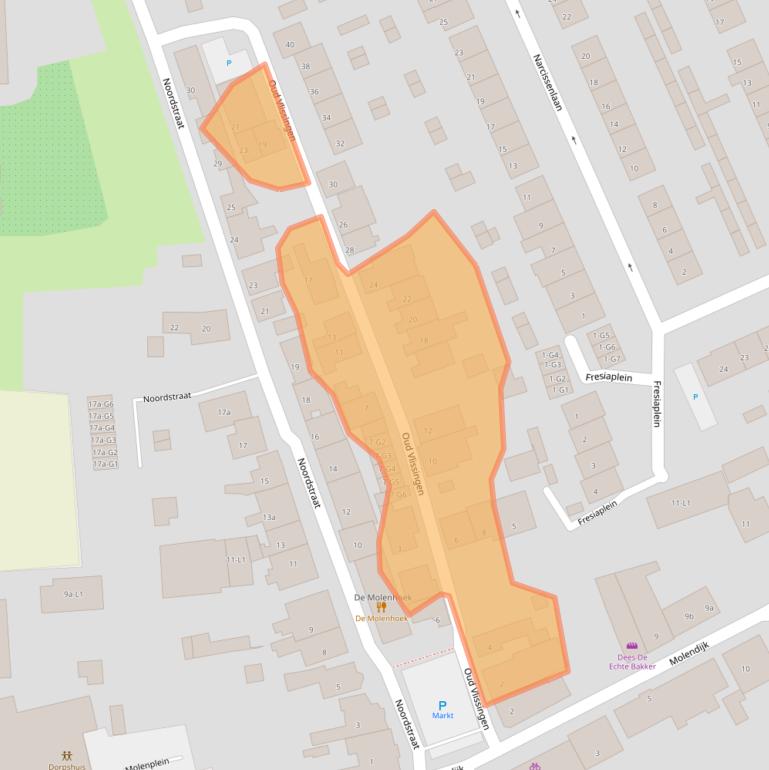 Kaart van postcodegebied 4542CA.