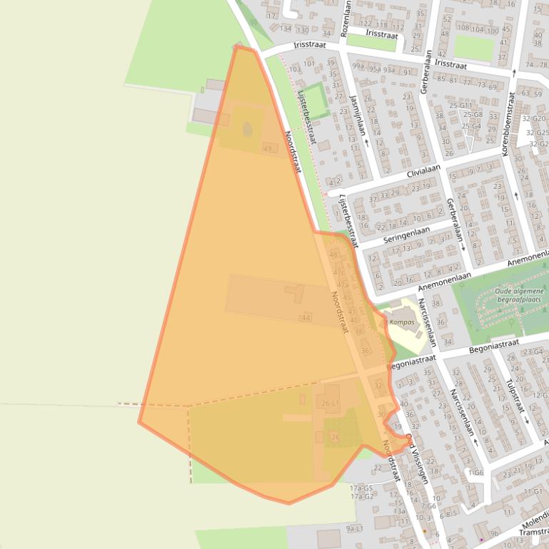 Kaart van postcodegebied 4542CD.