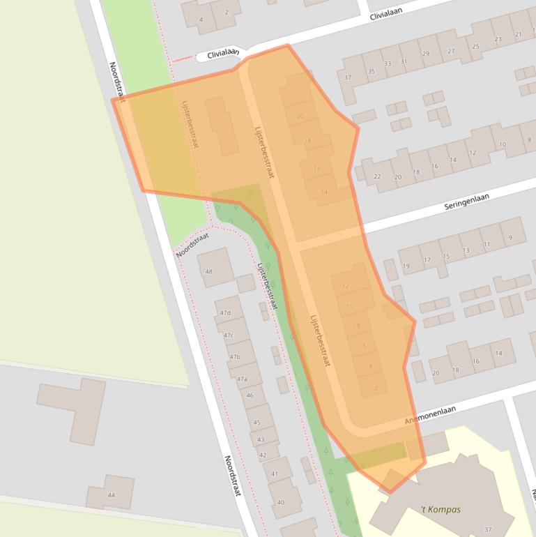 Kaart van postcodegebied 4542CE.