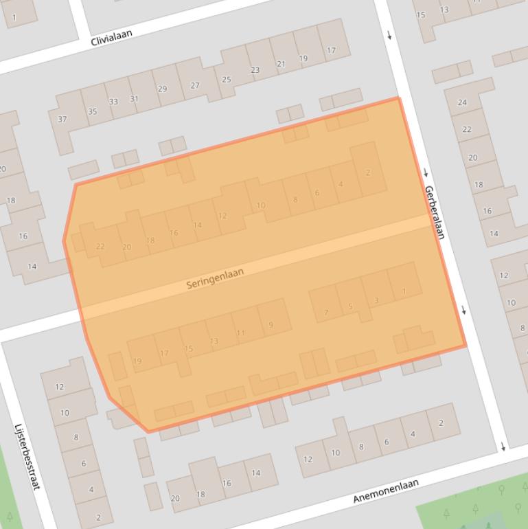 Kaart van postcodegebied 4542CH.