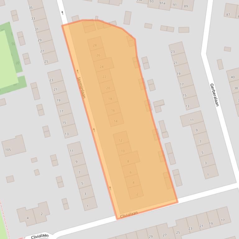 Kaart van postcodegebied 4542CL.