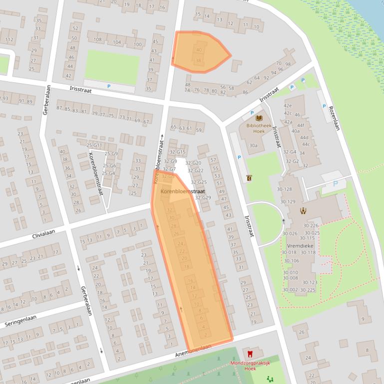 Kaart van postcodegebied 4542CS.