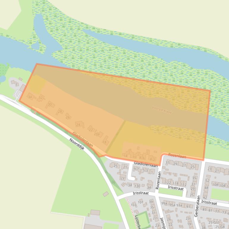 Kaart van postcodegebied 4542CZ.