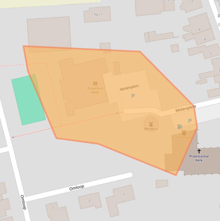 Kaart van postcodegebied 4542DA.