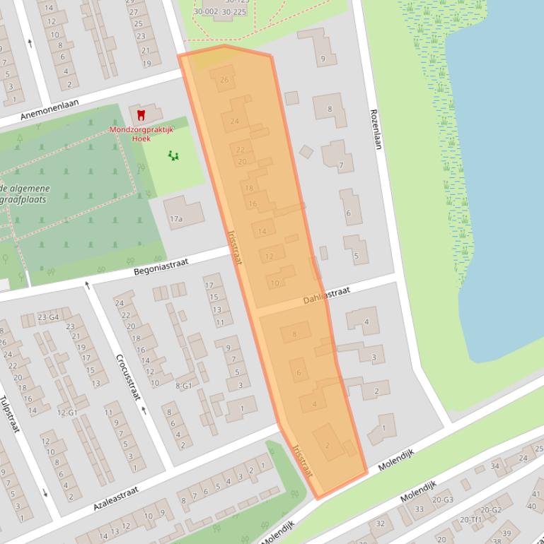 Kaart van postcodegebied 4542EB.