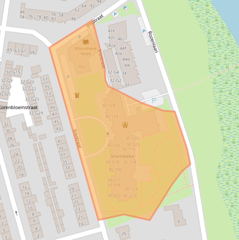 Kaart van postcodegebied 4542EE.