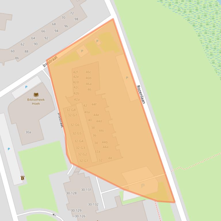 Kaart van postcodegebied 4542EG.