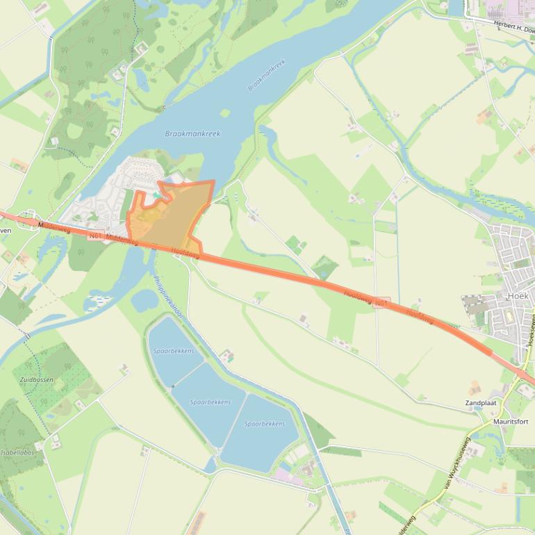 Kaart van postcodegebied 4542GG.