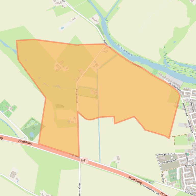 Kaart van postcodegebied 4542NW.