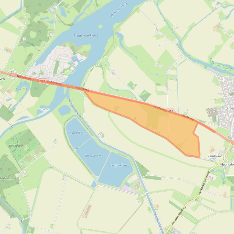 Kaart van postcodegebied 4542PR.