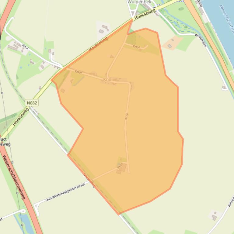 Kaart van postcodegebied 4542PV.