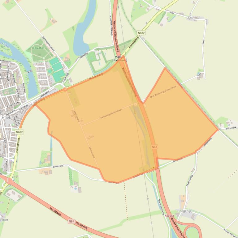 Kaart van postcodegebied 4542RZ.