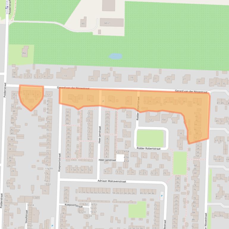 Kaart van postcodegebied 4543AE.