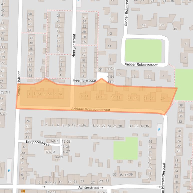 Kaart van postcodegebied 4543AT.