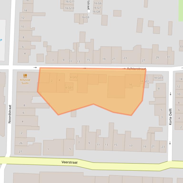 Kaart van postcodegebied 4543BB.