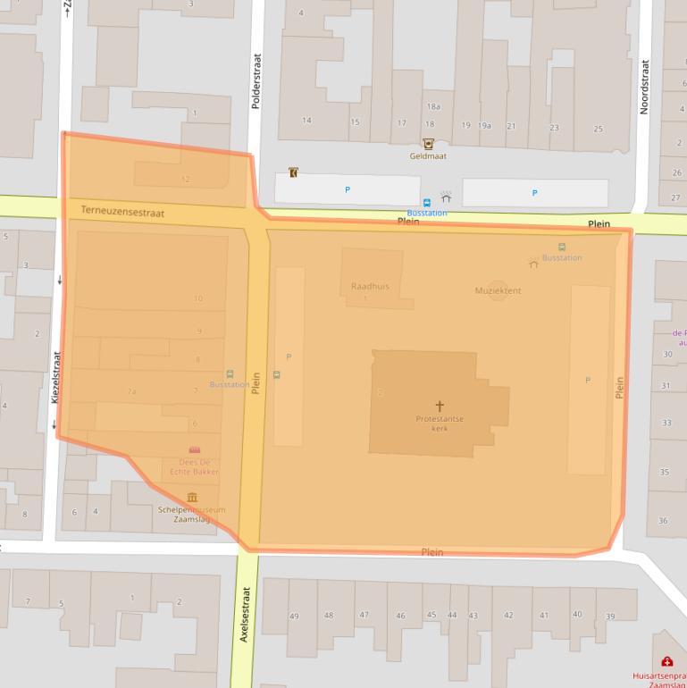 Kaart van postcodegebied 4543BH.