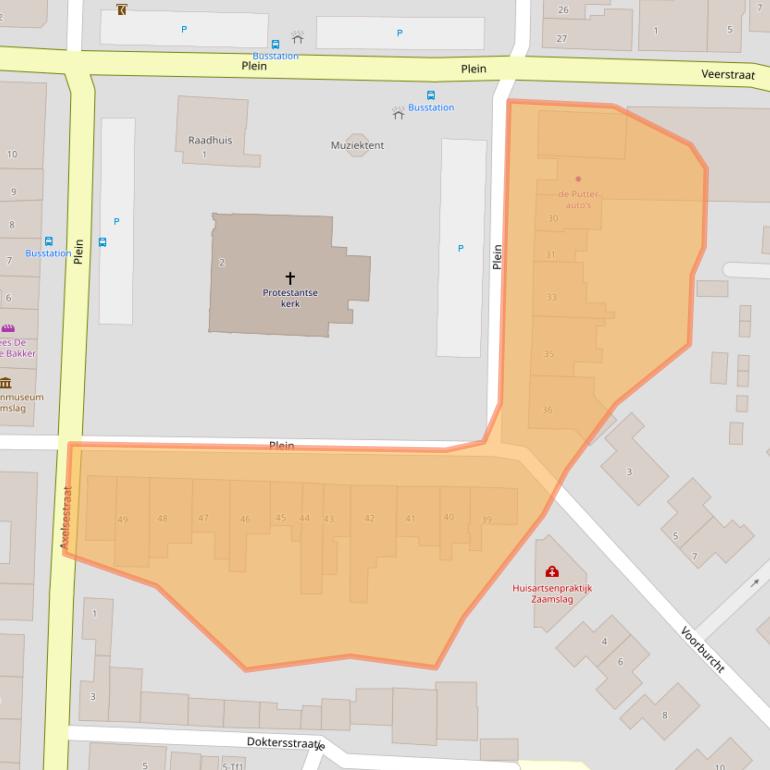 Kaart van postcodegebied 4543BK.