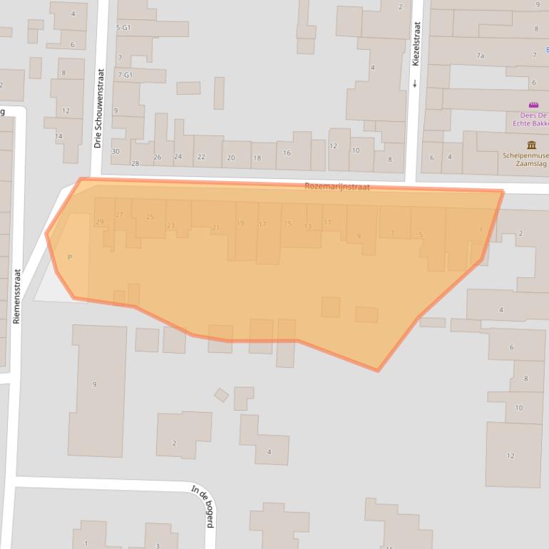 Kaart van postcodegebied 4543BT.