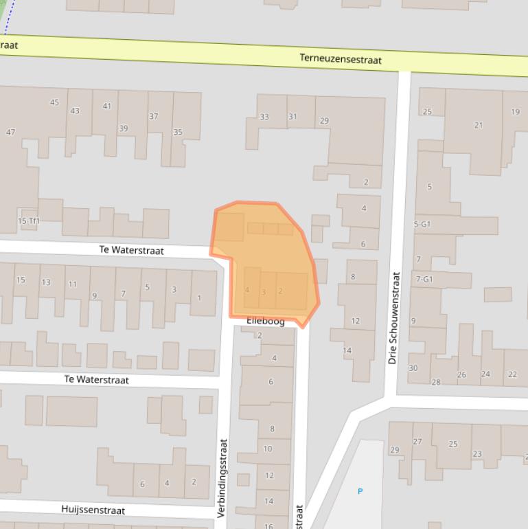 Kaart van postcodegebied 4543BX.