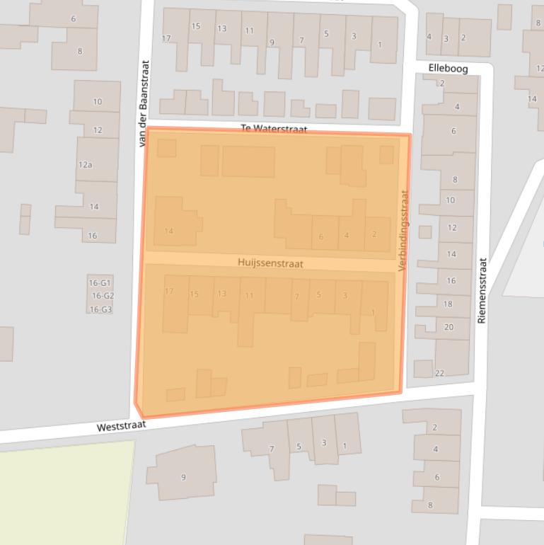 Kaart van postcodegebied 4543CB.