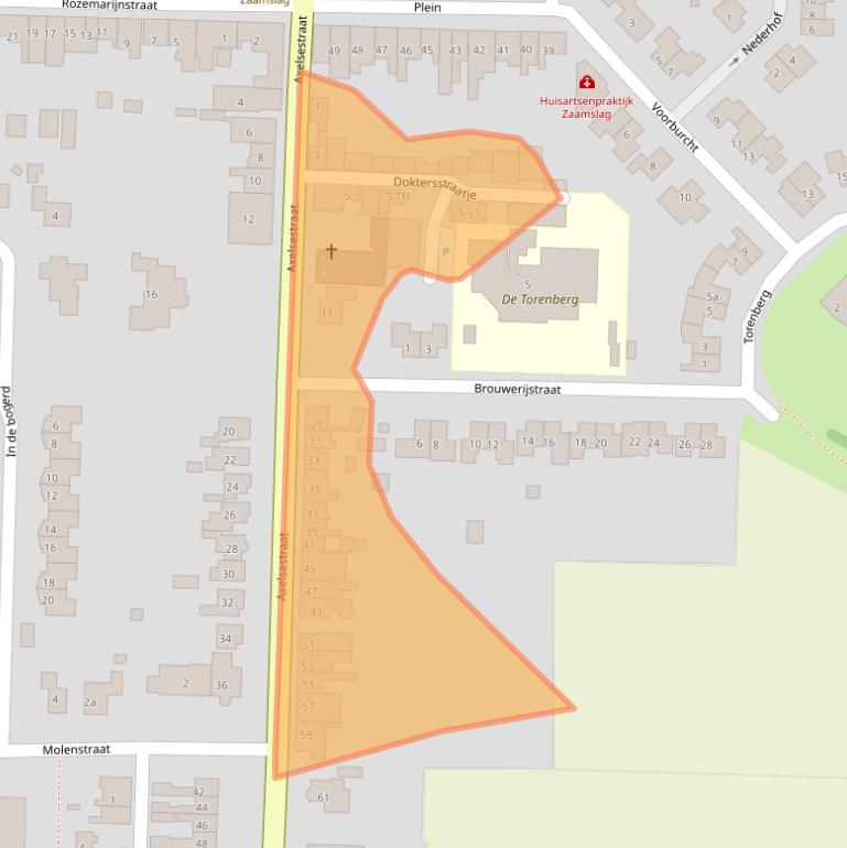 Kaart van postcodegebied 4543CD.