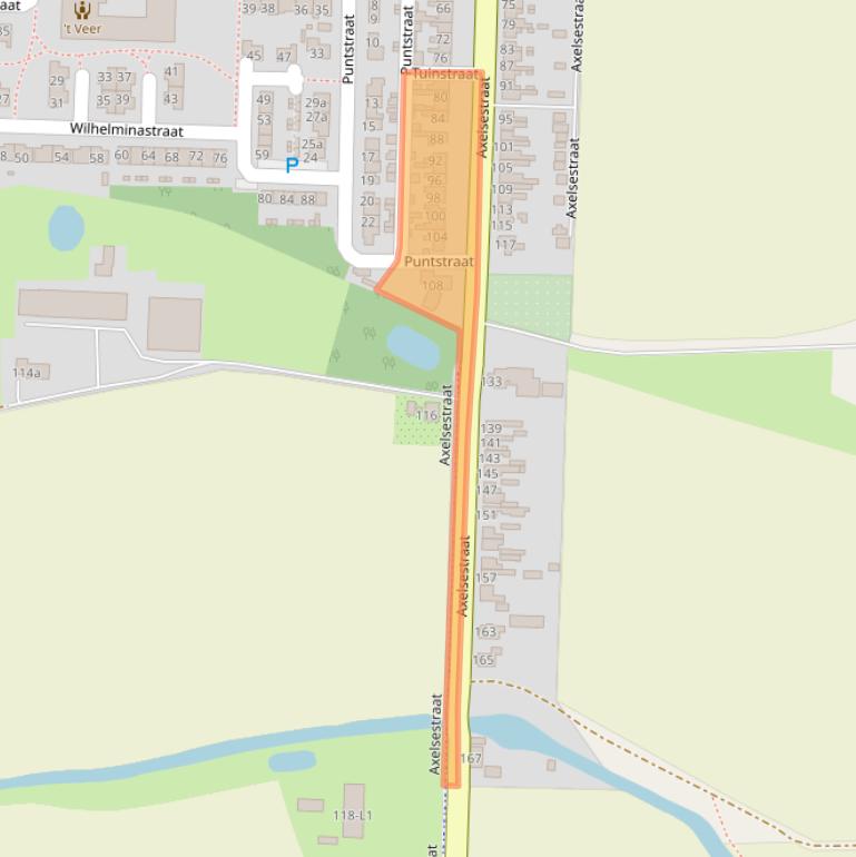 Kaart van postcodegebied 4543CL.