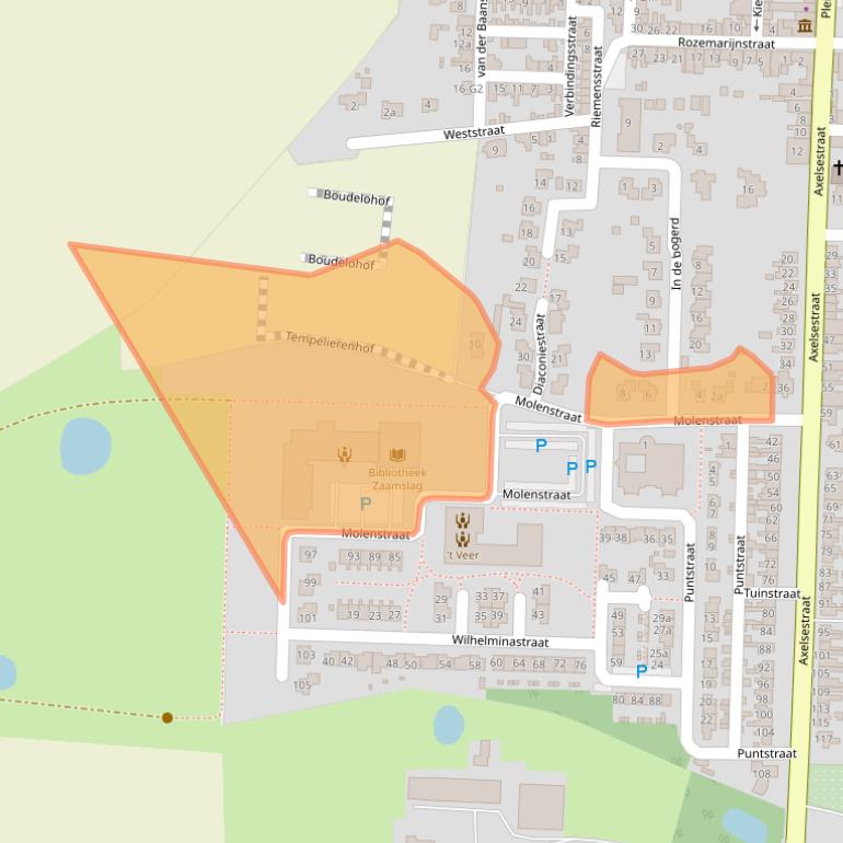 Kaart van postcodegebied 4543CM.