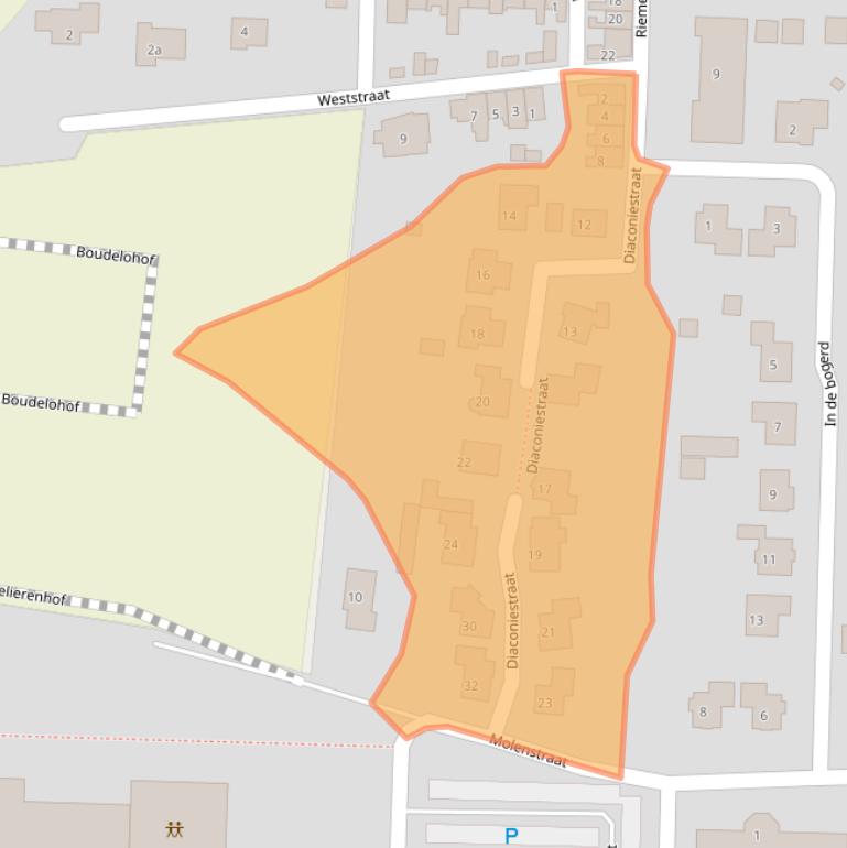 Kaart van postcodegebied 4543CP.