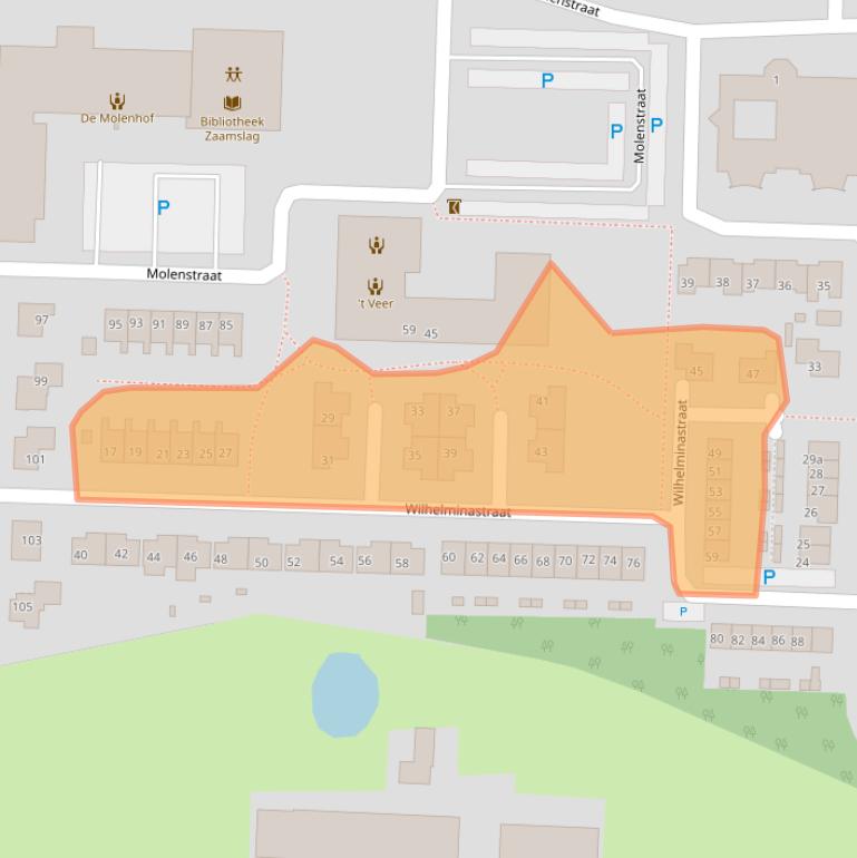 Kaart van postcodegebied 4543CS.