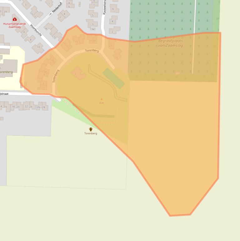 Kaart van postcodegebied 4543CZ.