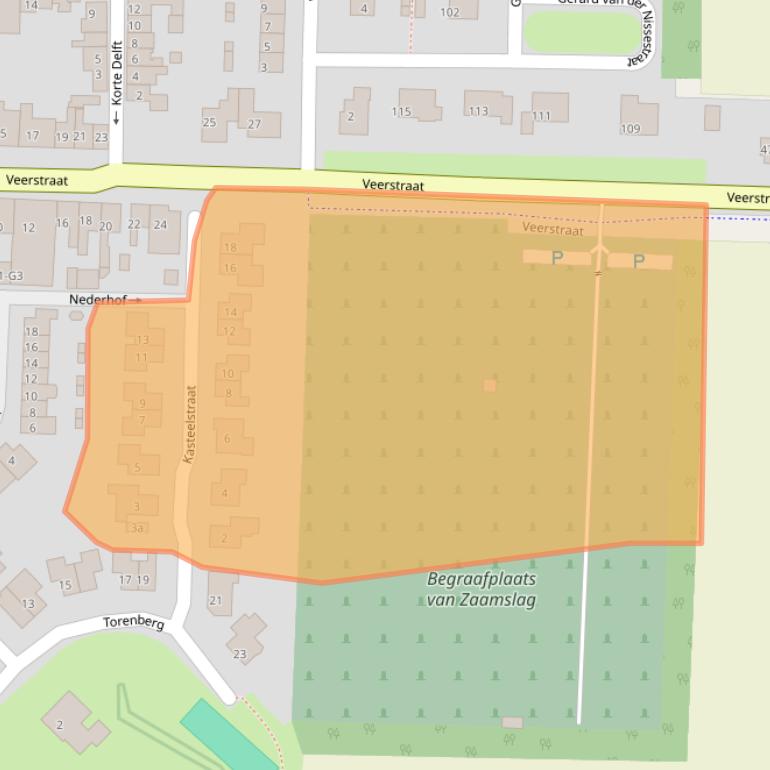 Kaart van postcodegebied 4543DB.