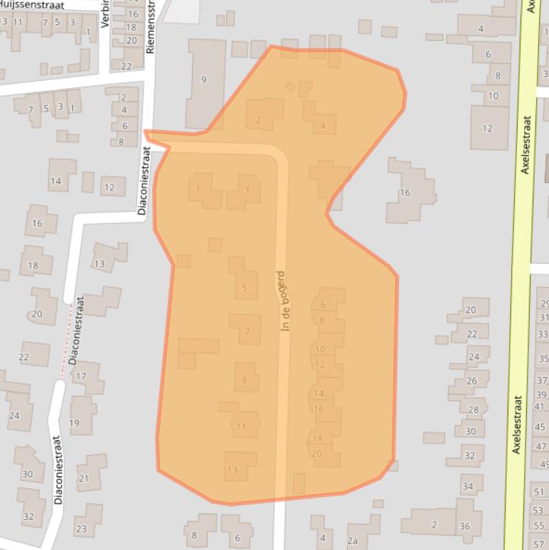 Kaart van postcodegebied 4543DC.